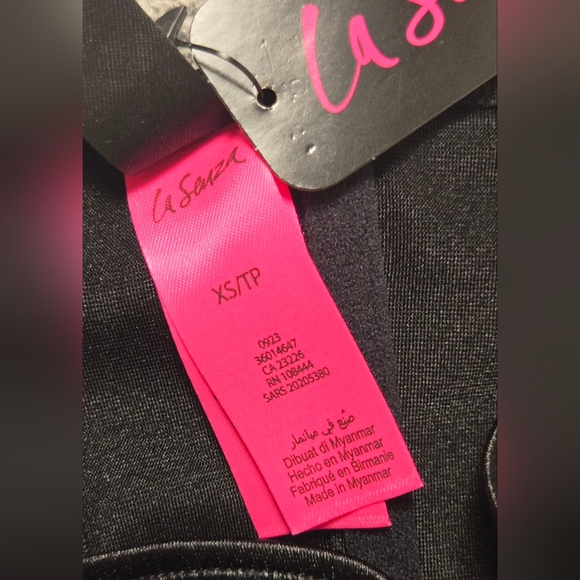 NWT La Senza Black Satin Corset & Garter Set XS - Picture 16 of 16